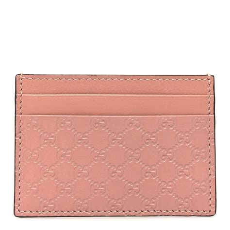 gucci microguccissima card holder pink|Authentic Gucci Pink Leather Microguccissima Card Holder.